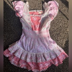 Loveshackfancy Stanton Mini Dress in Strawberry Melagne 🍓🌸 Size small